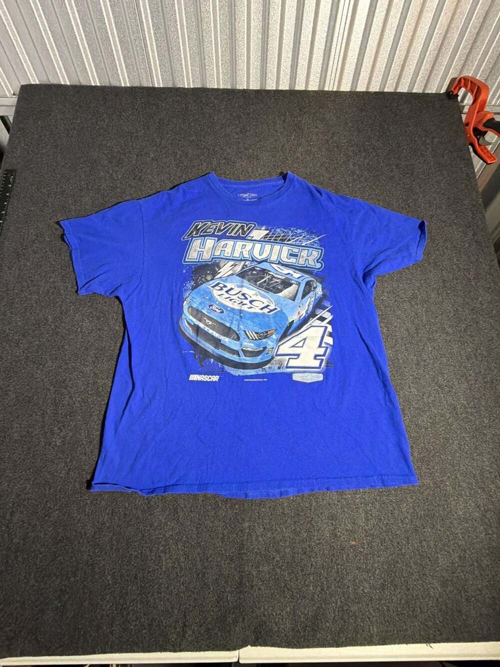 Kevin Harvick Stewart-Haas Racing Busch Light #4 NASCAR T-Shirt Blue XL